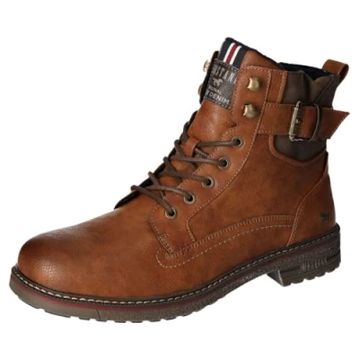 Abbildung von Mustang Veter HOOG Schnürstiefelette, Herren, Größe: 41, Cognac Schuhe