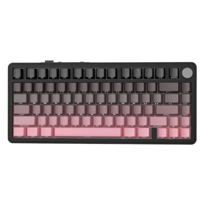 Abbildung von ATTACK SHARK X85 Gasket Mechanical Keyboard&amp;Knopf,75% (BT5.0/2.4G/USB C) Wireless Gaming Tastatur&amp;Fünfschichtige Polsterung, RGB, 5000mAh, Hot Swap fähige PBT Tastenkappen mit Seitendruck (rosa)