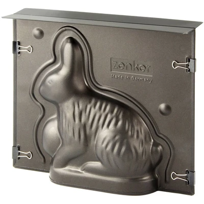 Abbildung von Zenker Hasenbackform Oster Season 600 ml Füllvolumen 3D Kuchenform mit Antihaftbeschichtung Osterhase als Motiv zum backen Leckere Deko in Osterhasenform