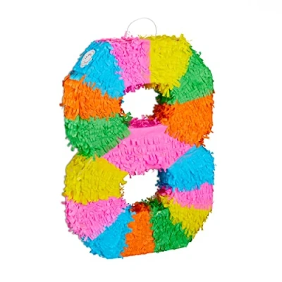 Abbildung von relaxdays Aufblasbares Partyzubehör Pinata Geburtstag Zahl, 8