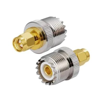 Abbildung von Vecys Funkgerät SMA Stecker auf UHF Buchse Gerader Adapter SO239 2 Stück für Amateurfunk Walkie Talkie Handfunkgerät Antennenadapter CB Radio