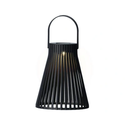 Abbildung von Lumineo Solar Gartenleuchte Laterne 14x18cm Kunststoff LED Solarleuchte für Garten Balkon Hängeleuchte Außenleuchte Solarlampen Außen hängend als Gartendeko Balkondeko Schwarz Warmweiß