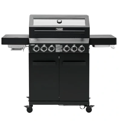 Abbildung von TAINO Gasgrill PLATINUM, YAMARA DARK 4+2, Gusseisenrost, Backburner, Sear Brenner