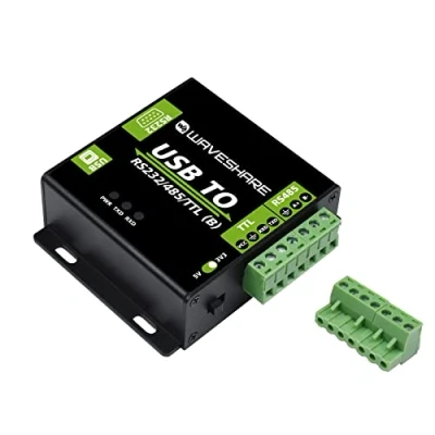 Abbildung von Waveshare USB to RS232/RS485/TTL(UART) Interface Converter Industrial Isolated Adapter with Original CH343G Chip, up 2 Mbps Baudrate,Onboard Power Isolation, Transient Voltage Suppressor