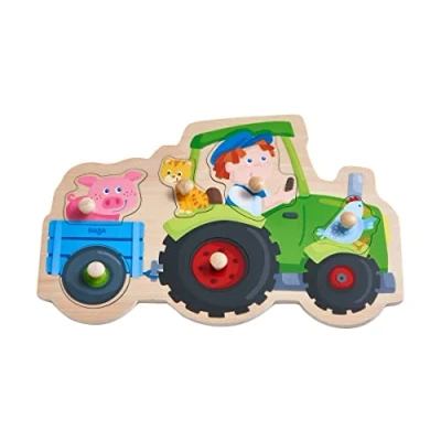 Abbildung von HABA 305550 Greifpuzzle Lustige Traktorfahrt, ab 1 Jahr, bunt