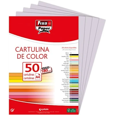 Abbildung von Fixo 11110372 Pack von 50 Karton, A4, Perlgrau