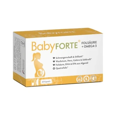 Abbildung von BabyFORTE Folsäure + Omega 3 Schwangerschaftsvitamine 60 St