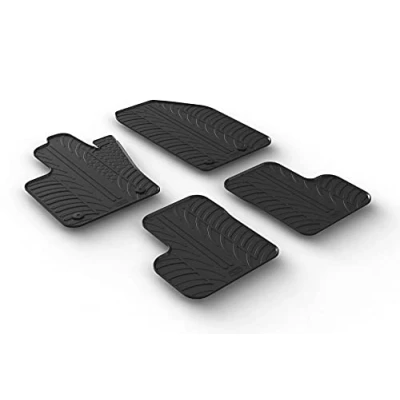 Abbildung von Gledring 0576 Fußmattensatz Gummi vorne und hinten 4 schwarz 750mm 550mm FIAT: 500X, JEEP: Renegade SUV