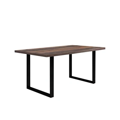 Abbildung von FORTE TABLES Tisch nicht ausziehbar, Holzwerkstoff, Old Wood Vintage, Metallbeine schwarz, B x H xT: 160 74,7 90 cm