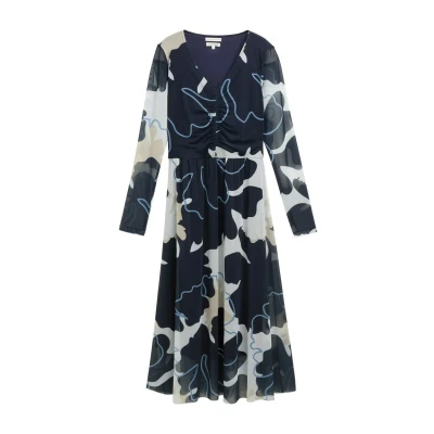 Abbildung von TOM Tailor Freizeitkleid, Damen, Größe: 44, Big floral shapes design