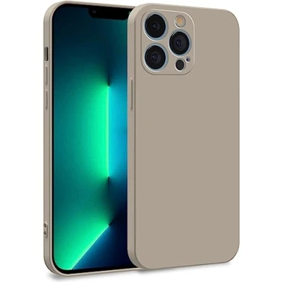 Abbildung von MyGadget Hülle kompatibel mit iPhone 13 Pro Zweilagige Handyhülle Kameraschutz Cover Innenfutter &amp; Silikon außen Grau