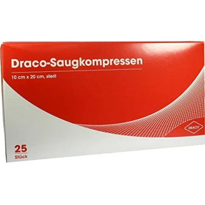Abbildung von Saugkompressen Steril 10x20 cm Draco 25 St