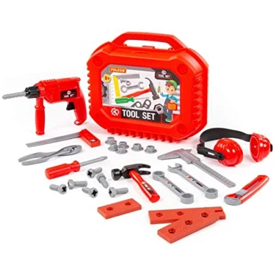 Abbildung von Polesie Werkzeugkoffer Nr. 18 Kinder Spielset 27 TLG. mit Heimwerker Handwerker Werkzeug