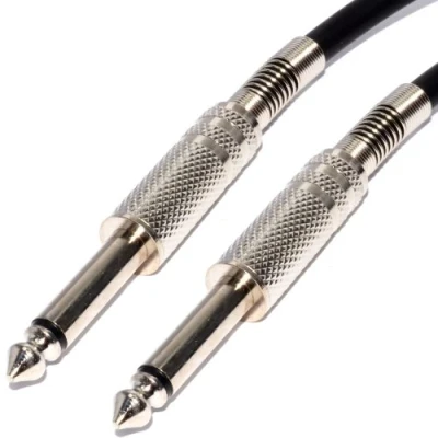 Abbildung von Pulse 6,35 mm Verluste Lärm Gitarren Kabel Vernickelt Anschlüsse Schwarz Anschlusskabel 5 m [5 Meter/5m]
