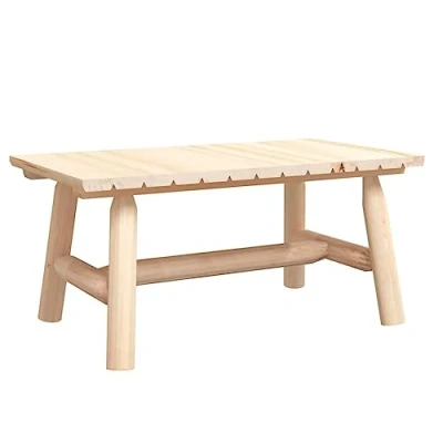 Abbildung von vidaXL Couchtisch, Tisch mit viel Platz, Gartentisch Holzrahmen, Beistelltisch Terrassentisch Gartenmöbel Outdoor Tisch, Massivholz Fichte