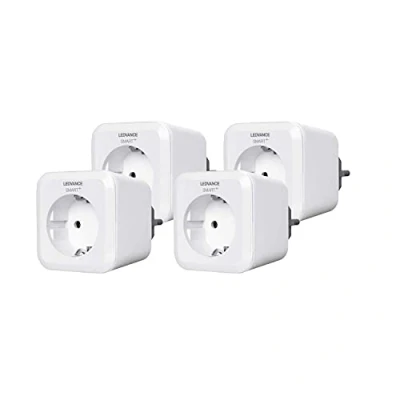 Abbildung von LEDVANCE Smart+ Plug, Zigbee Schaltbare Steckdose, für die Lichtsteuerung in Ihrem Smart Home, direkt kompatibel mit Echo Plus und Show (2. Gen.), Philips HUE Bridge, Multipack