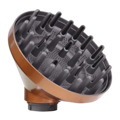 Abbildung von Laymi Diffusor für Dyson long langer Zacken diffuser Airwrap Aufsatz Zubehör Haartrockner,locken Gewelltes und Lockiges Haar, Umwandlung Curling Styler gold gelb braun
