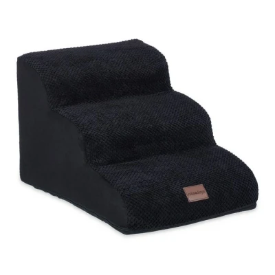 Abbildung von relaxdays Haustiertreppe Hundetreppe mit 3 Stufen, Schwarz