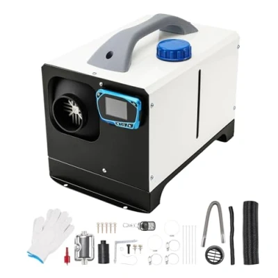 Abbildung von ShockFlo Standheizung Diesel, 12V 8KW Dieselheizung Diesel Lufterhitzer Einteilig, Luft mit Schalldämpfer LCD Hochwertiges, Luftheizung für Auto RV LKW Wohnmobil(Orange)