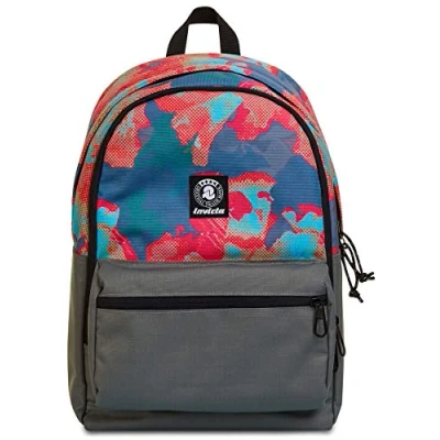 Abbildung von INVICTA BARLY Rucksack aus nachhaltigem Stoff, Praktisch &amp; Unisex, kompakt, Büro, Reise, Arbeit, Studium, Backpack, Daypack, italienisches Design, mehrfarbig