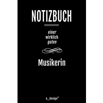 Abbildung von Notizbuch für Musiker / Musikerin: Originelle Geschenk Idee [120 Seiten liniertes blanko Papier ]
