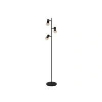 Abbildung von Eglo 900179 Stehleuchte LURONE E27 3X10W Stahl schwarz, messing L:20.5cm B:5cm H:160cm mit Fußtrittschalter
