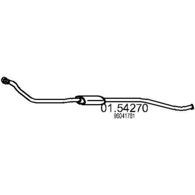 Abbildung von MTS 01.54270 Mittelschalldämpfer 2400 CITROËN: Xsara Schrägheck, Kombi, ZX Schrägheck
