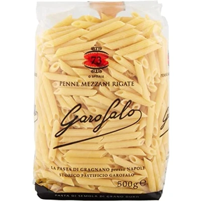 Abbildung von 16x Garofalo Pasta di Gragnano IGP Penne Mezzani Rigate N 73 Hartweizengrieß 100% Neapolitanische Kurze Packung mit 500g