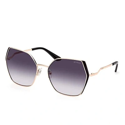 Abbildung von Guess Damen GU7843 28B Gläser SONNENBRILLEN Metall Gold Grau Geometrisch Normal Schattiert