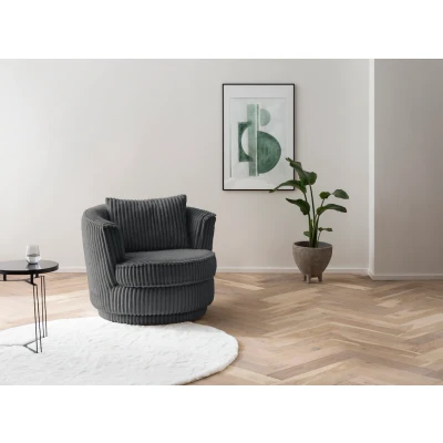 Abbildung von Leonique Drehsessel &quot;MAISIE, Lese Sessel,&quot;, trendige Stoffe MEGA CORD und Web Velours, 360 Grad drehbar