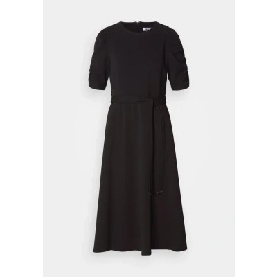 Abbildung von DKNY Ruched Sleeve MAXI Etuikleid, Damen, Größe: 44, Black