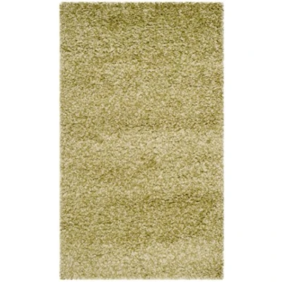 Abbildung von SAFAVIEH Zottelig Teppich für Wohnzimmer, Esszimmer, Schlafzimmer California Shag Collection, Hoher Flor, Grün, 91 X 152 cm