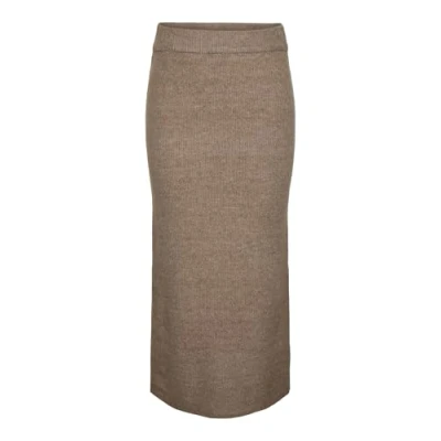 Abbildung von Pieces Pcniko Maxirock, Damen, Größe: Medium, Taupe gray
