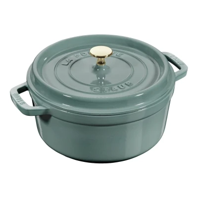 Abbildung von Staub Runde Cocotte 24 cm Eukalyptus