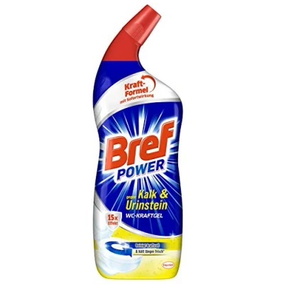 Abbildung von Bref Power Kraft Gel 15x Effekt gegen Kalk &amp; Urinstein 750 ml WC Reiniger (1 St. für kraftvolle Reinigung)