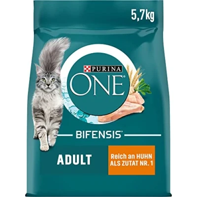 Abbildung von PURINA ONE BIFENSIS Adult Katzenfutter trocken, reich an Huhn, 1er Pack (1 x 5,7kg)