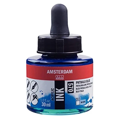 Abbildung von Artequipment Amsterdam Acrylic Ink Bottle Phthalo Blue 570