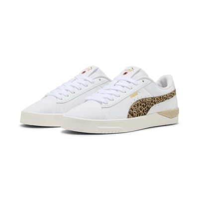 Abbildung von PUMA Jada Classic Animal Flair Sneakers Women, Schuhe, Weiß/Gold/Exotic Rot, 35.5