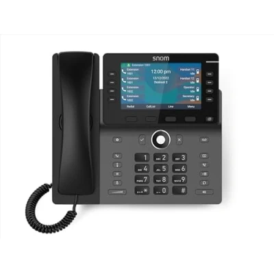 Abbildung von Snom M58 DECT IP Telefon mit Großem 5 Farbdisplay, Festnetz, Schnurlos, Weltneuheit, 8 LED Tasten, Bluetooth, OTA Updates, Zero Touch via M500 Basis, 16 GespräChe, Antibakterielles Gehäuse