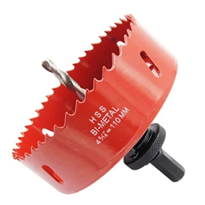 Abbildung von Lochsäge 110mm, LAIWEI Schwerlast Dorn lochbohrer, 4341 Bohrer, Lochfräser zum Bohren von Löchern in Holz, Aluminium, PVC und anderen Materialien, Bohrwerkzeuge
