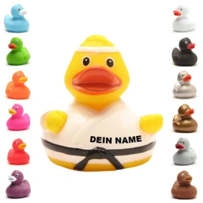 Abbildung von Badeente personalisierbar (Karate Ente)