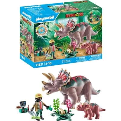 Abbildung von Playmobil® Triceratops mit Jungtier (71821), Playmobil Dinos Konstruktions Spielset, (29 St)