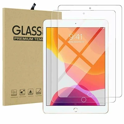 Abbildung von TechDealsUK für iPad 10.2 9. 8. 7. Generation 2021, 2020, 2019 9H Displayschutz aus gehärtetem Glas, 2 Stück