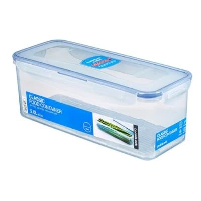 Abbildung von Lock &amp; CLASSIC Frischhaltedose 2,0 L 278 x 115 103 mm Mit Ablaufgitter Luft und wasserdichte Vorratsdose Spülmaschinen , Mikrowellengeeignet BPA Frei