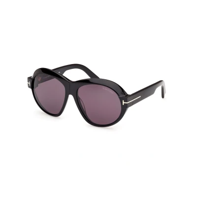 Abbildung von Tom Ford Inger Sonnenbrille, Damen, Größe: 59, Shiny black/smoke