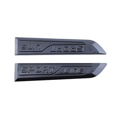 Abbildung von 2 Stück Sport Line Emblem Auto Abzeichen Aufkleber für Side Rear Dekoration Zubehör (schwarz)