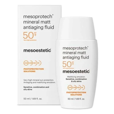 Abbildung von mesoestetic® Anti Aging Creme Mesoestetic Mesoprotech® Mineral Matt Antiaging Fluid SPF 50+ 50ml, 1 tlg.