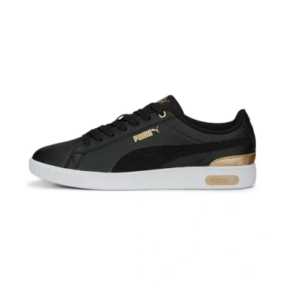 Abbildung von PUMA Damen Vikky V3 Space Metallics Sneaker, Black Gold White, 38.5 EU