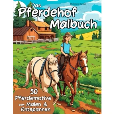 Abbildung von Das Pferdehof Malbuch Leben auf dem Reiterhof: 50 kreative Motive mit Pferden und Fohlen zum Ausmalen Pferde Ausmalspaß für Kinder Erwachsene