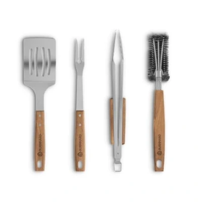 Abbildung von BURNHARD Grillbesteck Set, (4 tlg), Grillzange, Grillwender, Grillgabel, Grillbürste
